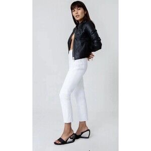 NWT  Spanx Pants L petite Slim straight silver lining  20372Q